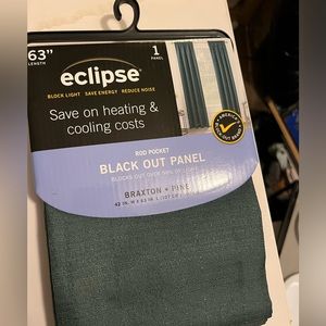 63” Eclipse Blackout Light-Blocking Panel Curtain- Just One